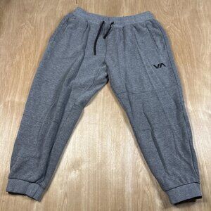 RVCA VA Tech Sport Mens Gray Activewear Sweatpants Joggers Size Medium